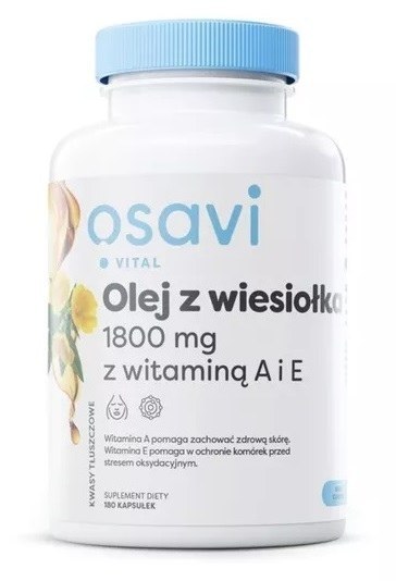 Osavi OSAVI Olej z wiesiołka 600 mg z wit. A i E (180 kaps.)