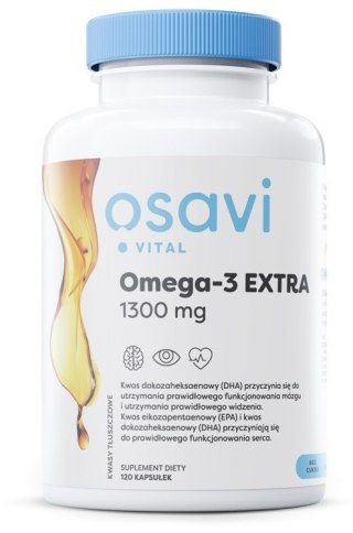 Osavi OSAVI Omega-3 Extra, 650 mg - smak cytrynowy (120 kaps.)