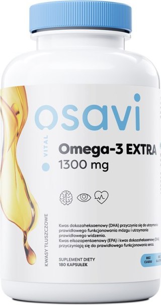 Osavi OSAVI Omega-3 Extra, 650 mg - smak cytrynowy (180 kaps.)