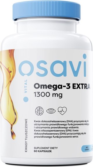 Osavi OSAVI Omega-3 Extra, 650 mg - smak cytrynowy (60 kaps.)