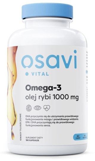 Osavi OSAVI Omega-3 olej rybi 1000 mg (180 kaps.)