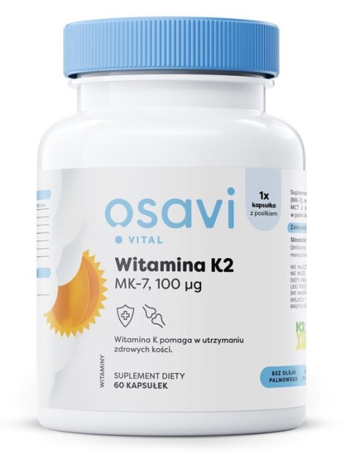Osavi OSAVI Witamina K2 MK-7 100 mcg (60 kaps.)