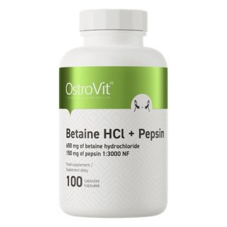OstroVit OSTROVIT Betaine HCl + Pepsin - Betaina HCL + Pepsyny (100 kaps.)