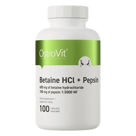 OstroVit OSTROVIT Betaine HCl + Pepsin - Betaina HCL + Pepsyny (100 kaps.)