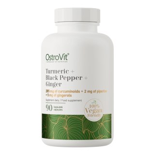OstroVit OSTROVIT Kurkumina + Czarny Pieprz + Imbir VEGE (90 kaps.)