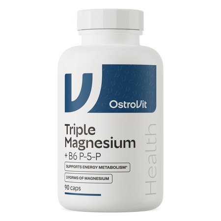 OstroVit OSTROVIT Triple Magnesium + B6 P-5-P (90 kaps.)