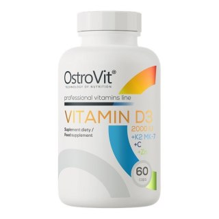 OstroVit OSTROVIT Witamina D3 2000 IU + K2 MK-7 + C + Zn (60 kaps.)
