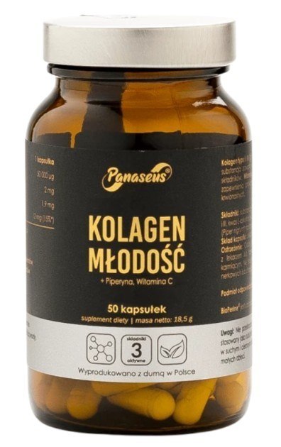 Panaseus PANASEUS Kolagen młodość (50 kaps.)