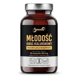Panaseus PANASEUS Młodość Kwas hialuronowy (50 kaps.)