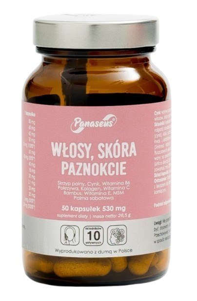 Panaseus PANASEUS Włosy, Skóra, Paznokcie (50 kaps.)
