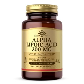 Solgar SOLGAR Alpha Lipoic Acid 200 mg - Kwas alfa liponowy 200 mg (50 tabl.)