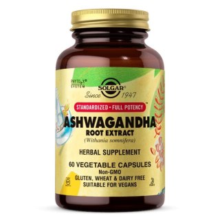 Solgar SOLGAR Ashwagandha Root Extract - Ashwagandha ekstrakt z korzenia (60 kaps.)