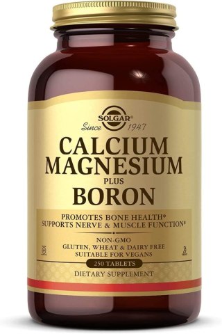 Solgar SOLGAR Calcium Magnesium plus Boron - Wapń, Magnez Plus Bor (250 tabl.)