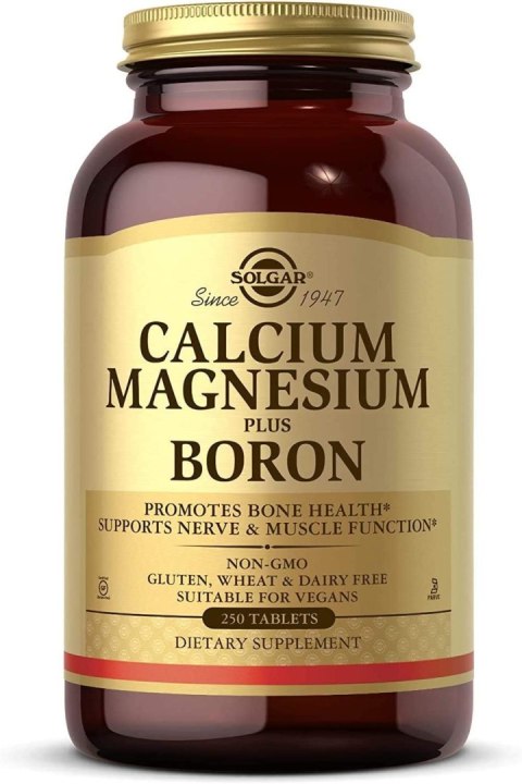 Solgar SOLGAR Calcium Magnesium plus Boron - Wapń, Magnez Plus Bor (250 tabl.)