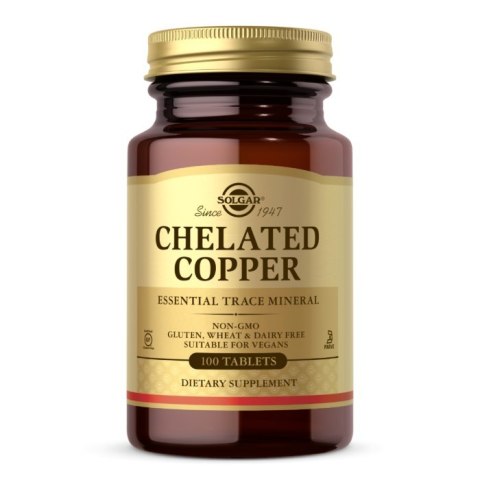 Solgar SOLGAR Chelated Copper - Miedź Chelat (100 tabl.)