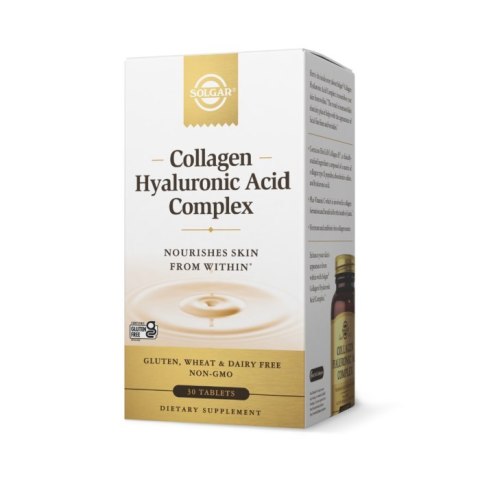 Solgar SOLGAR Collagen Hyaluronic Acid Complex - Kwas Hialuronowy Kolagen Kompleks (30 tabl.)
