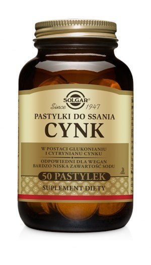 Solgar SOLGAR Flavo-Zinc Lozenges - Cynk do ssania (50 tabl.)