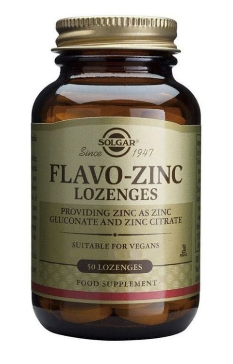 Solgar SOLGAR Flavo-Zinc Lozenges - Cynk do ssania (50 tabl.)