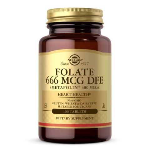 Solgar SOLGAR Folate (Metafolin) 400 mcg (100 tabl.)