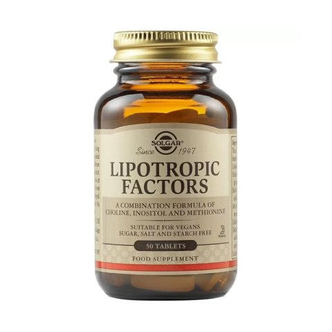 Solgar SOLGAR Lipotropic Factors - Czynniki lipotropowe (50 tabl.)