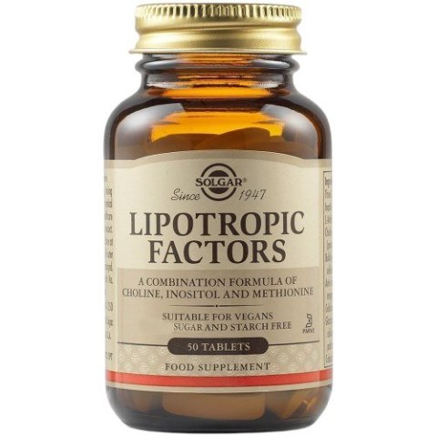 Solgar SOLGAR Lipotropic Factors - Czynniki lipotropowe (50 tabl.)