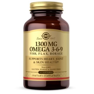 Solgar SOLGAR Omega 3-6-9 Fish, Flax, Borage - Omega 3-6-9 z ryb, siemienia lnianego i ogórecznika (60 kaps.)