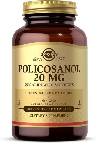 Solgar SOLGAR Policosanol - Polikosanol 20 mg (100 kaps.)