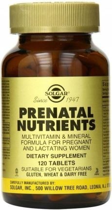 Solgar SOLGAR Prenatal Nutrients - Witaminy i minerały prenatalne (120 tabl.)