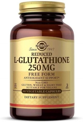 Solgar SOLGAR Reduced L-Glutathione - Zredukowany L-glutation 250 mg (60 kaps.)