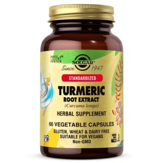 Solgar SOLGAR Turmeric Root Extract - Kurkuma Kurkumina Wyciąg z Korzenia (60 kaps.)