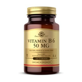 Solgar SOLGAR Vitamin B6 - Witamina B6 50 mg (100 tabl.)