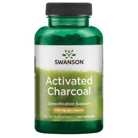 Swanson SWANSON Activated Charcoal - Węgiel drzewny aktywny (120 kaps.)