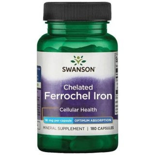 Swanson SWANSON Albion Chelat Żelaza Ferrochel 18mg (180 kap.)