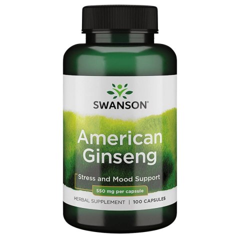 Swanson SWANSON American Ginseng - Żeń-szeń Amerykański 550 mg (100 kaps.)