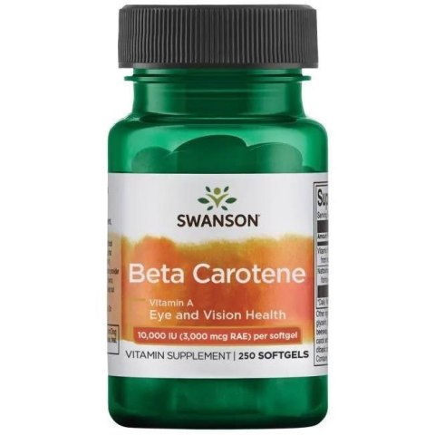 Swanson SWANSON Beta Carotene 10.000IU - Beta Karoten (250 kaps.)