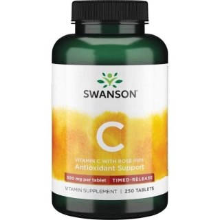 Swanson SWANSON C-500 - Witamina C z dzikiej róży (250 tabl.)