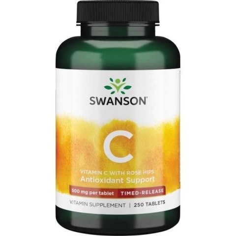 Swanson SWANSON C-500 - Witamina C z dzikiej róży (250 tabl.)