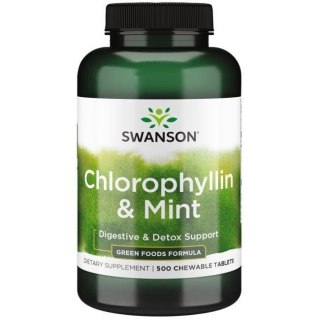Swanson SWANSON Chlorophyllin & Mint (500 tabl.)