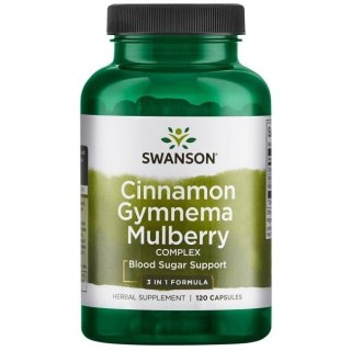 Swanson SWANSON Cinnamon Gymnema Mulberry Complex (120 kaps.)