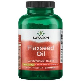 Swanson SWANSON Flaxseed Oil 1000 mg (100 kaps.)