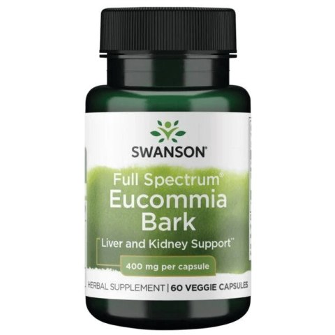 Swanson SWANSON Full Spectrum Eucommia Bark 400 mg (60 kaps.)