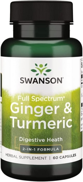 Swanson SWANSON Full Spectrum Ginger & Turmeric (60 kaps.)