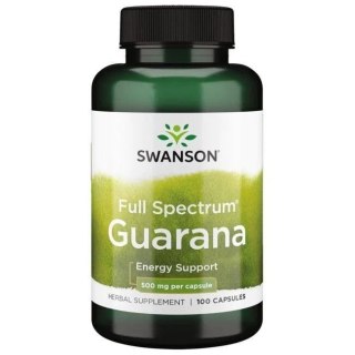 Swanson SWANSON Full Spectrum Guarana 500 mg (100 kaps.)