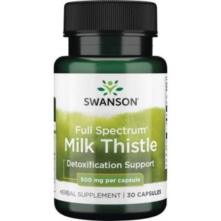 Swanson SWANSON Full Spectrum Milk Thistle 500 mg - Ostropest (30 kaps.)