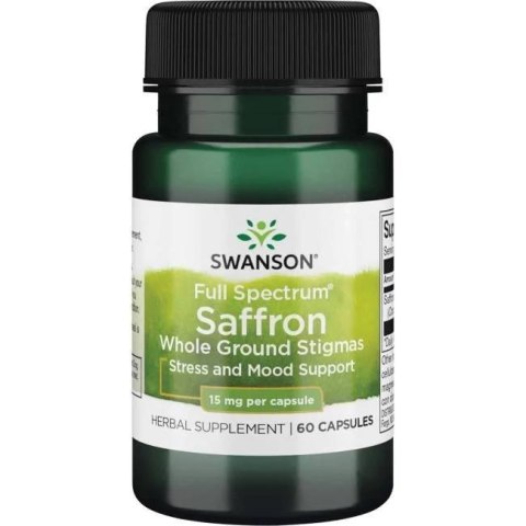 Swanson SWANSON Full Spectrum Saffron - Szafran 15 mg (60 kaps.)