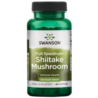 Swanson SWANSON Full Spectrum Shiitake Mushroom 500 mg (60 kaps.)
