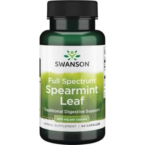 Swanson SWANSON Full Spectrum Spearmint leaf 400 mg (60 kaps.)