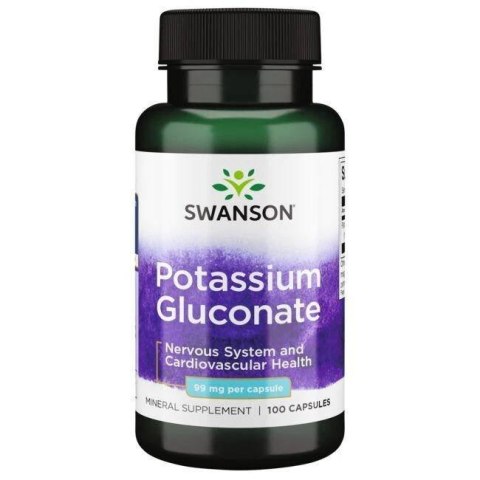 Swanson SWANSON Glukonian Potasu 99 mg (100 kaps.)