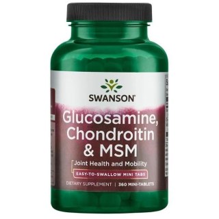 Swanson SWANSON Glukozamina / Chondroityna / MSM mini tabs (360 tabl.)