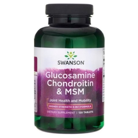 Swanson SWANSON Glukozamina/Chondroityna/MSM 500/400/200 mg (120 tabl.)